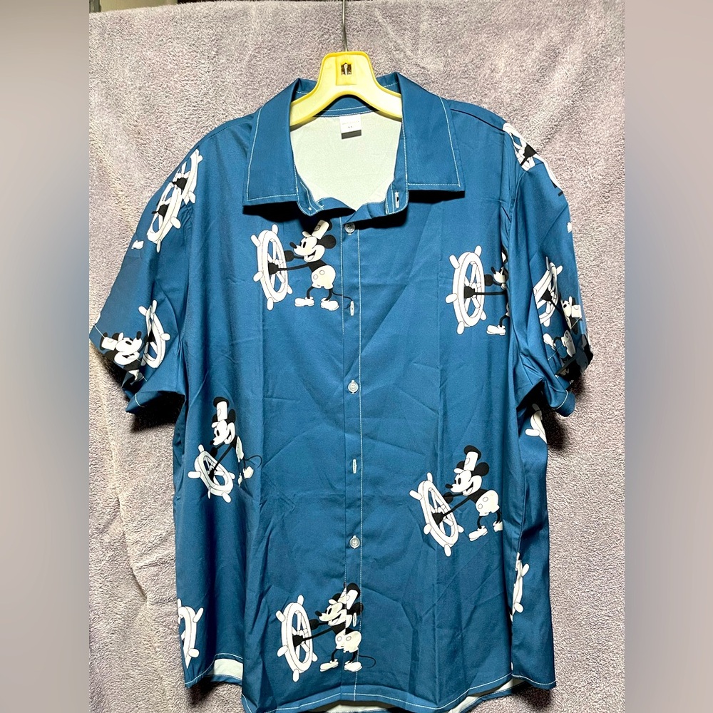 Mickey Mouse (Steam Boat Willie)  button up.